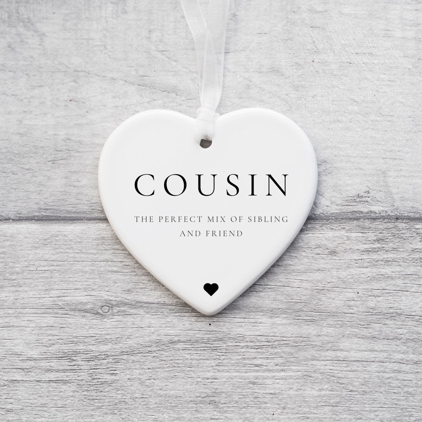 Cousin Gift, Sentiment Cousin Gift, Ceramic Heart, Keepsake gift