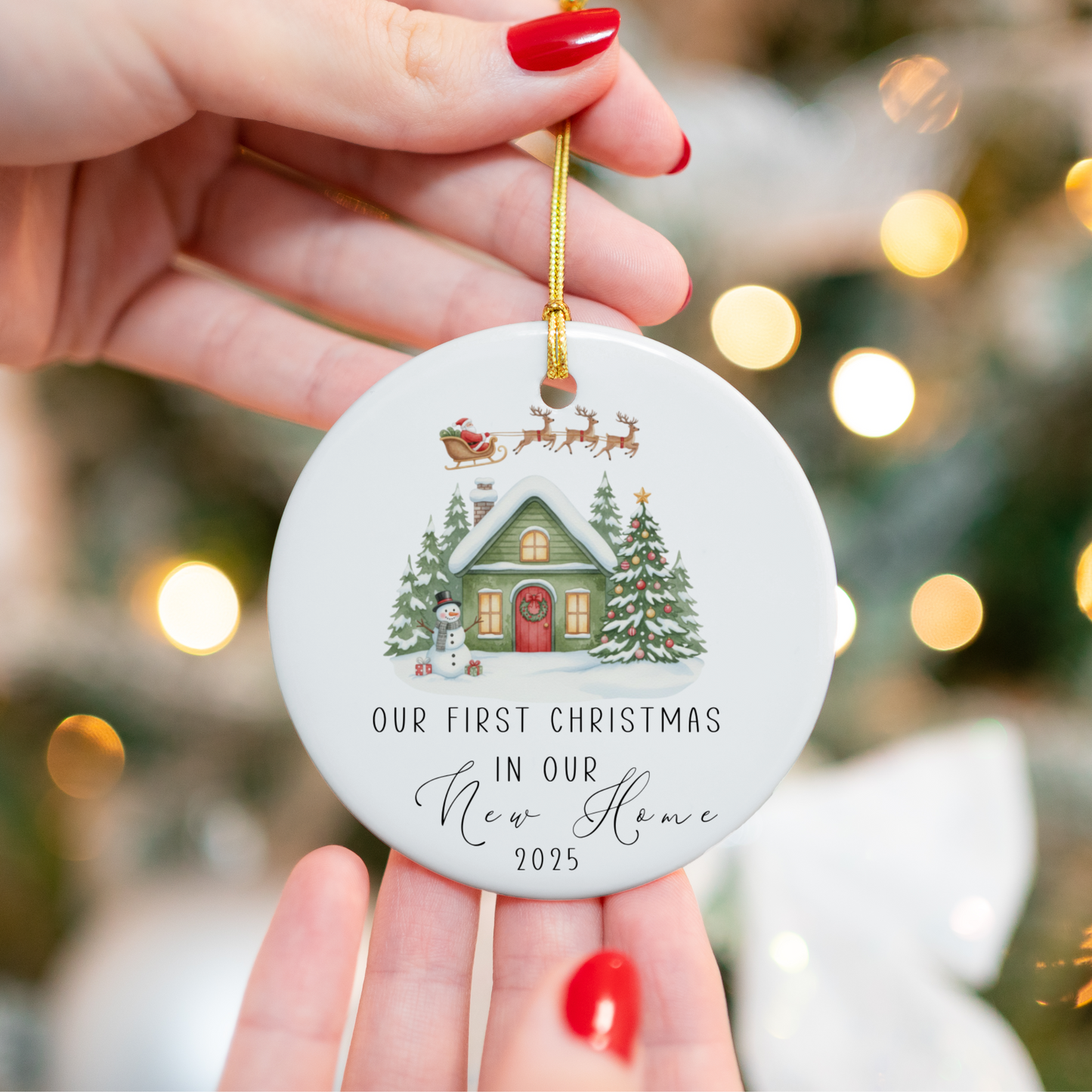 Personalised First Christmas in New Home, New Home Christmas Ornament