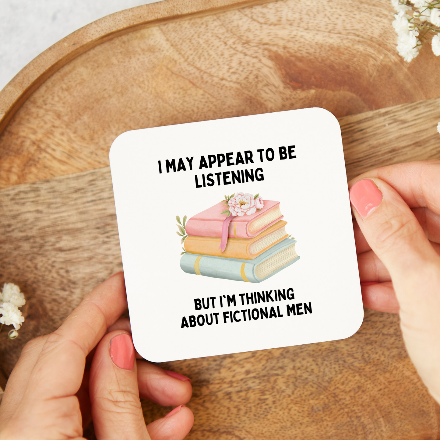 Funny Book Coaster, Fictional Men, Book Lover Coaster, Secret Santa gift