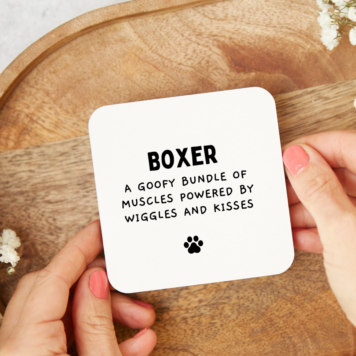 Funny boxer Coaster, dog mum Gift, Funny Coaster, Gift for boxer lover , Rude Funny Coaster