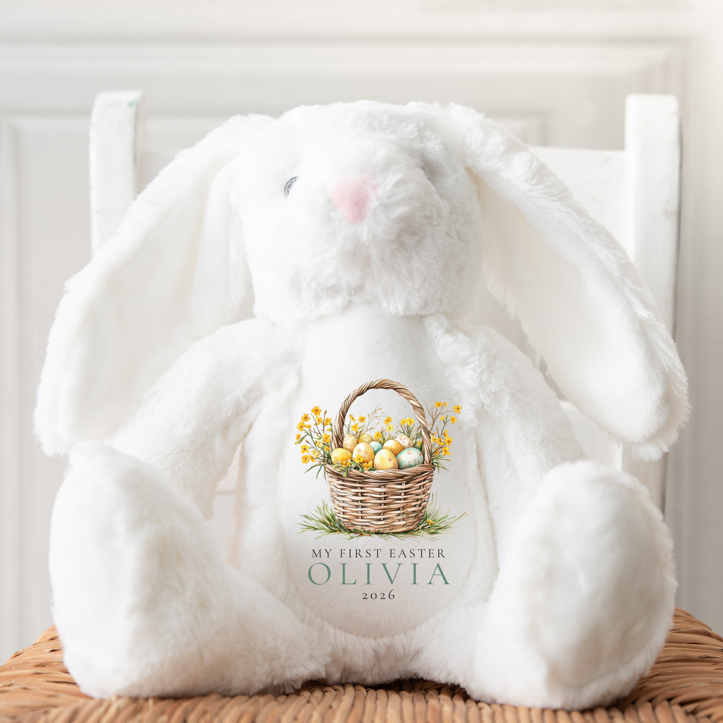 Personalised First Easter Teddy | My 1st Easter Bunny Gift | Custom Easter Bunny Toy | Baby Easter Keepsake