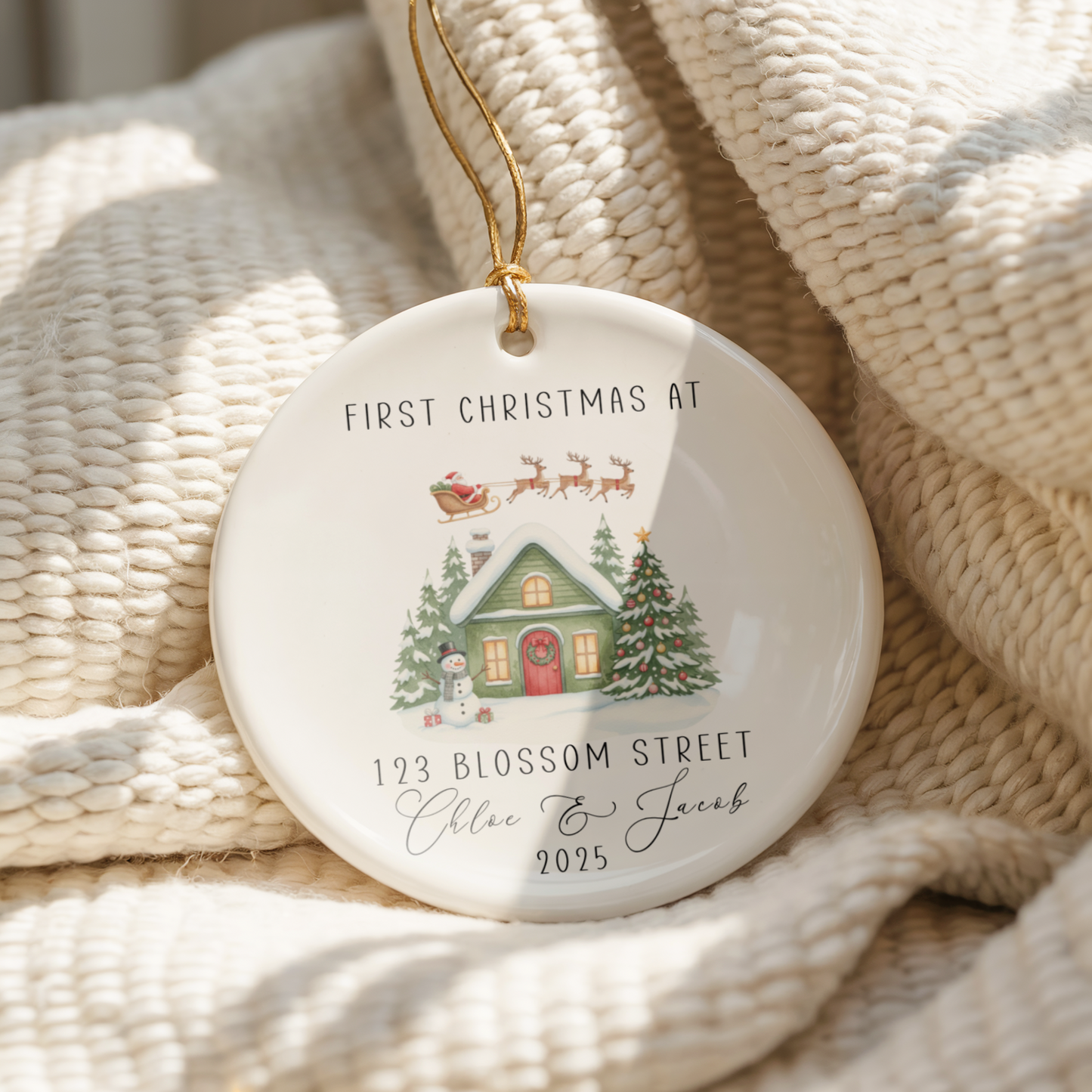 Personalised First Christmas in New Home, New Home Christmas Ornament