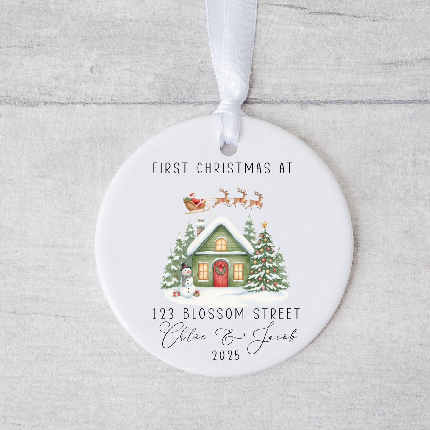 Personalised First Christmas in New Home, New Home Christmas Ornament