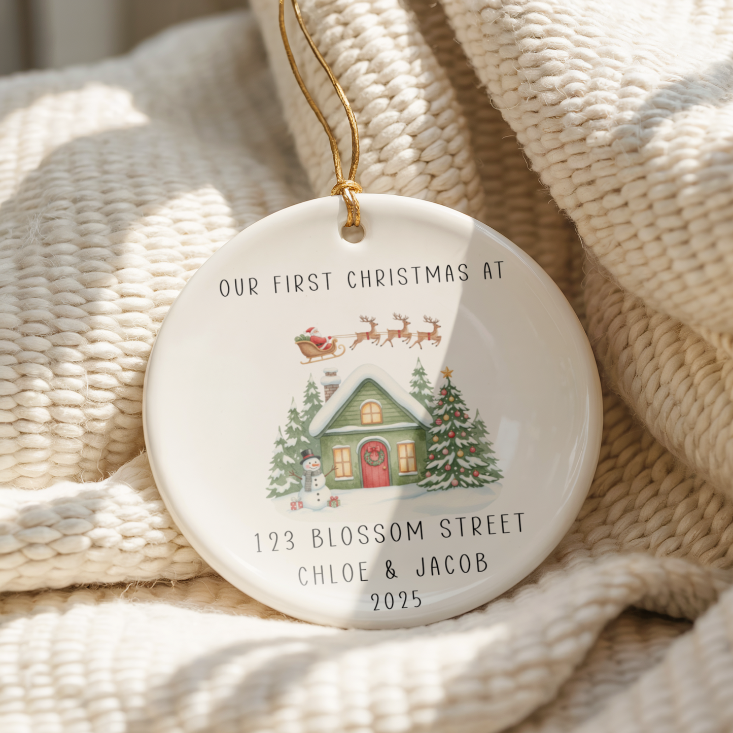 Personalised First Christmas in New Home, New Home Christmas Ornament