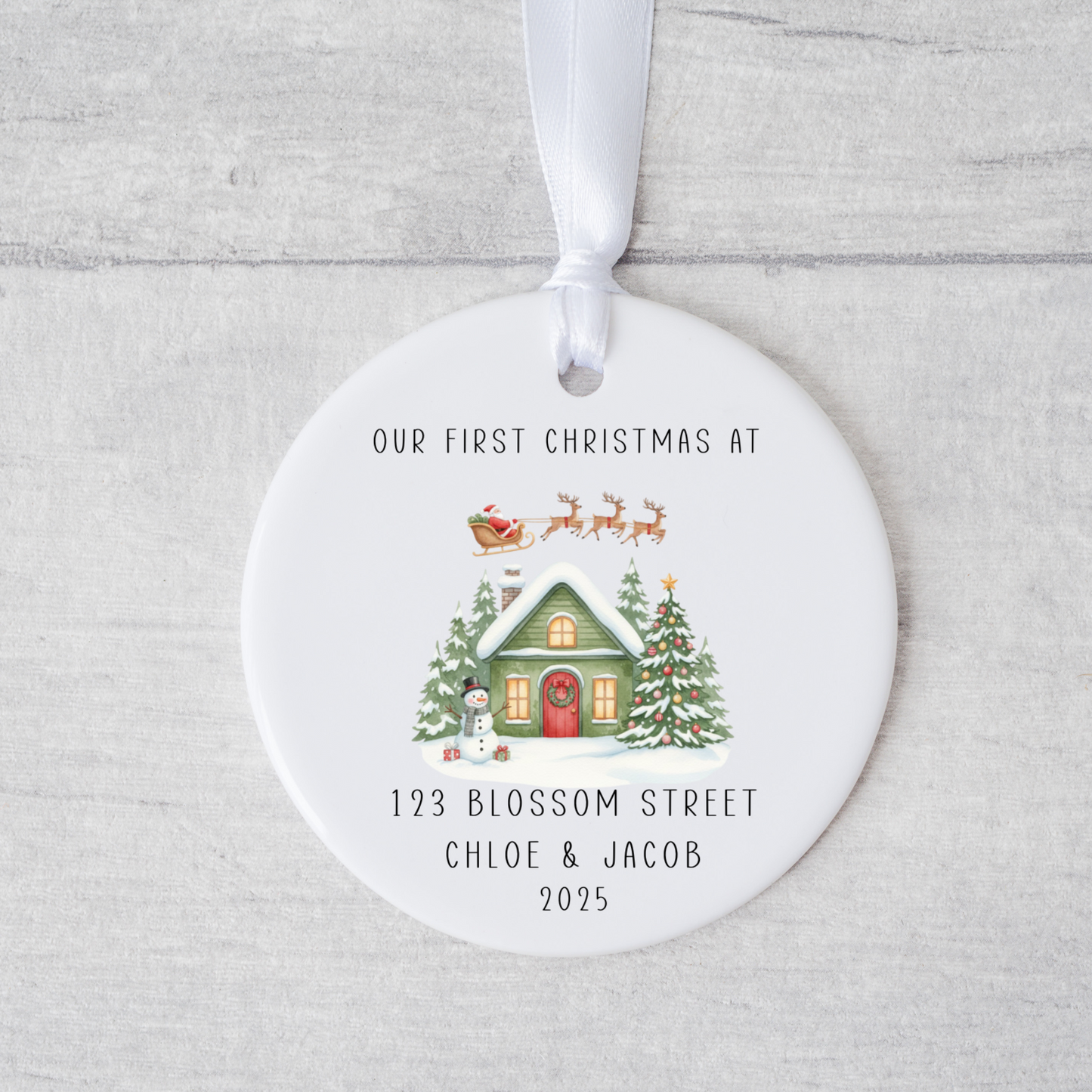 Personalised First Christmas in New Home, New Home Christmas Ornament