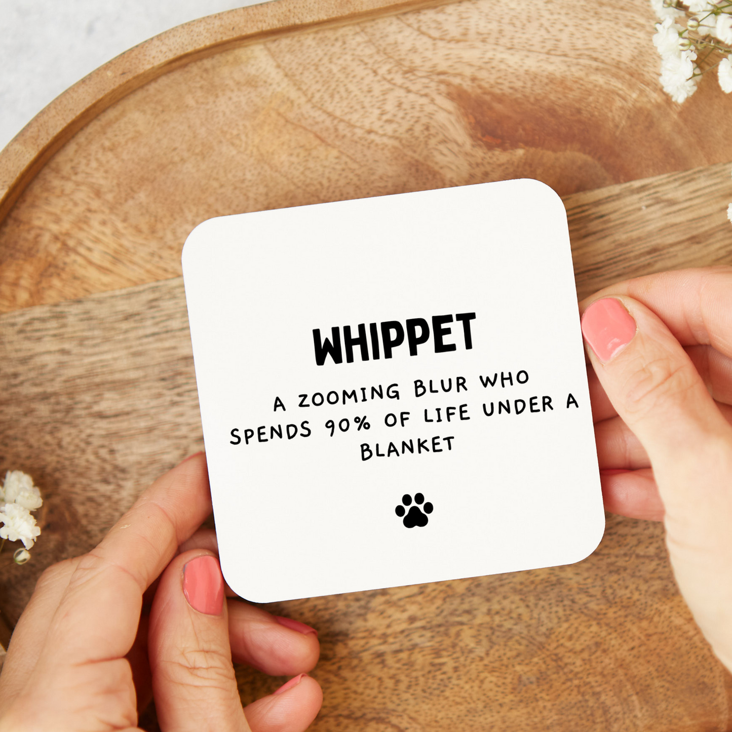 Funny Whippet Coaster, dog mum Gift, Funny Coaster, Gift for Whippet lover , Rude Funny Coaster