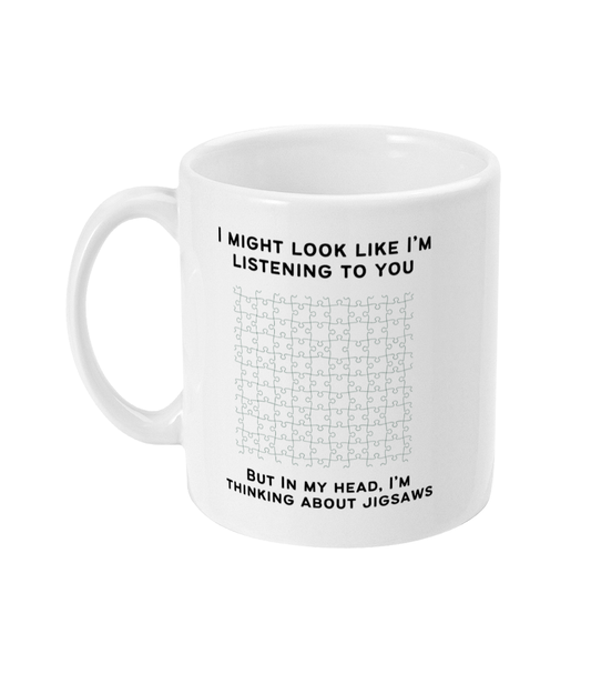 Funny Puzzle Gift Mug, Jigsaw Puzzles Lover, Funny Mug, Jigsaw Mug - Peach and Pine