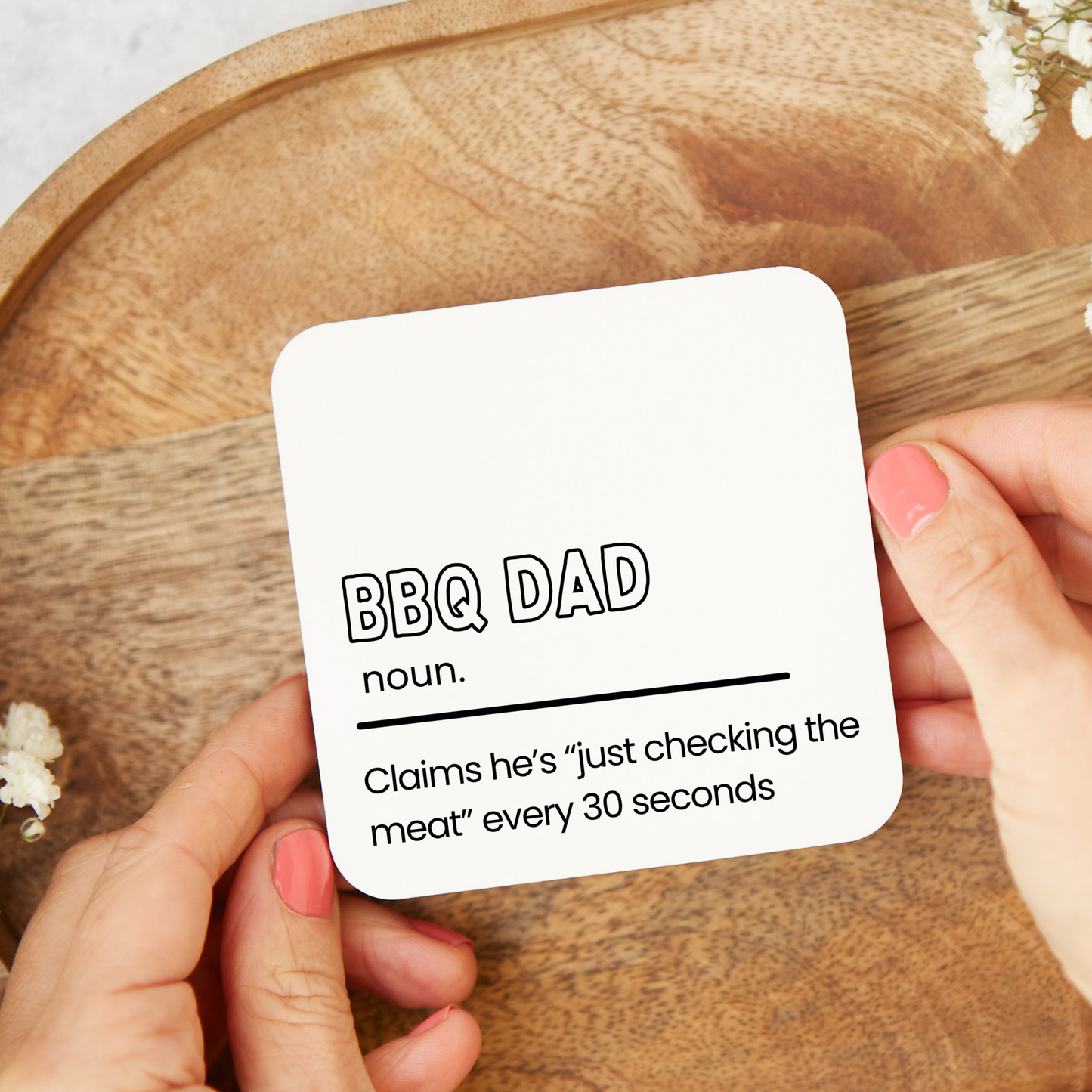 Funny BBQ Coaster, BBQ Lover Gift, Funny Dad Coaster, Barbecue Coaster, Kitchen Coaster Gift, BBQ Quote Coaster