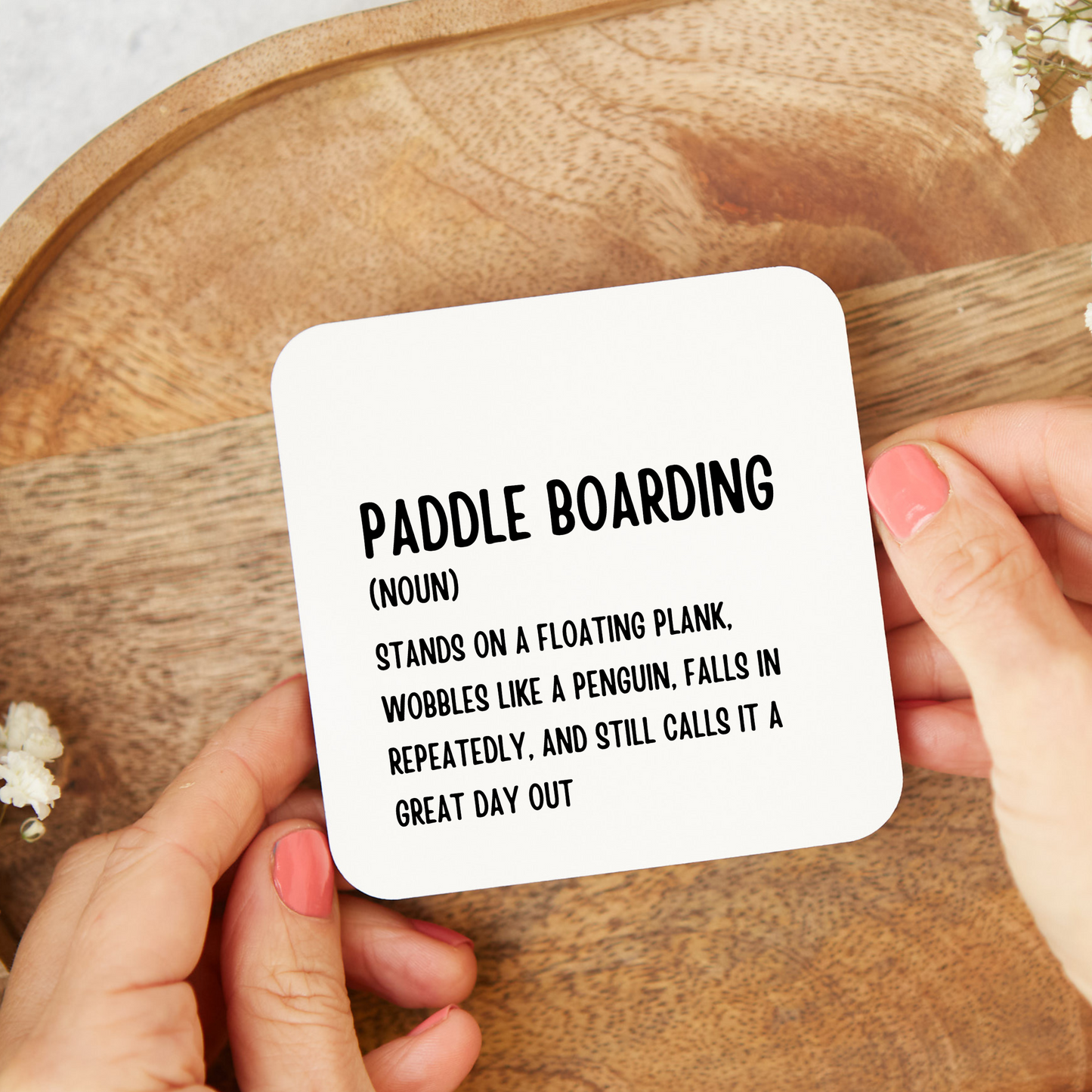 Paddle Board Coaster, Funny Paddle Boarding Coaster, Paddle Boarding Gift