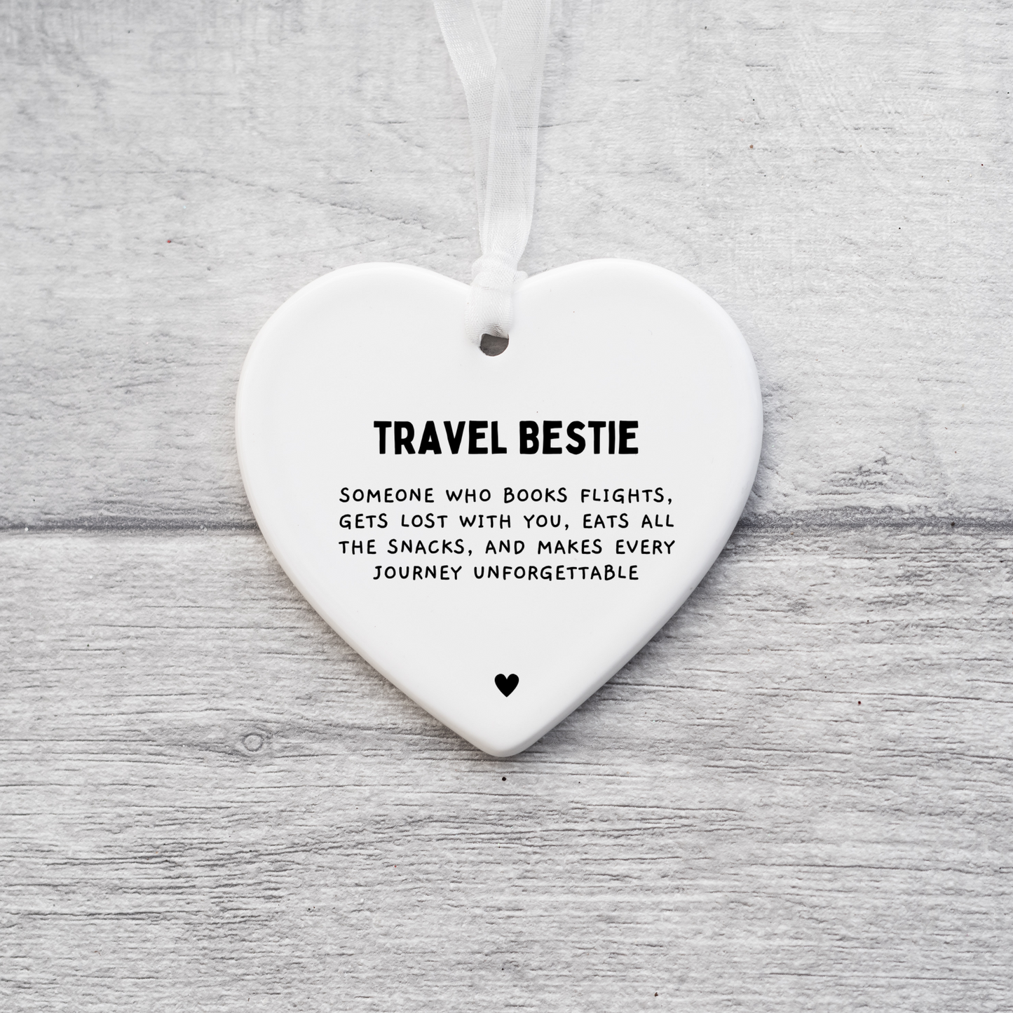 Travel Bestie Definition Gift, Keepsake gift, Ceramic Heart, Travel lover, Travel Lover Friendship gift