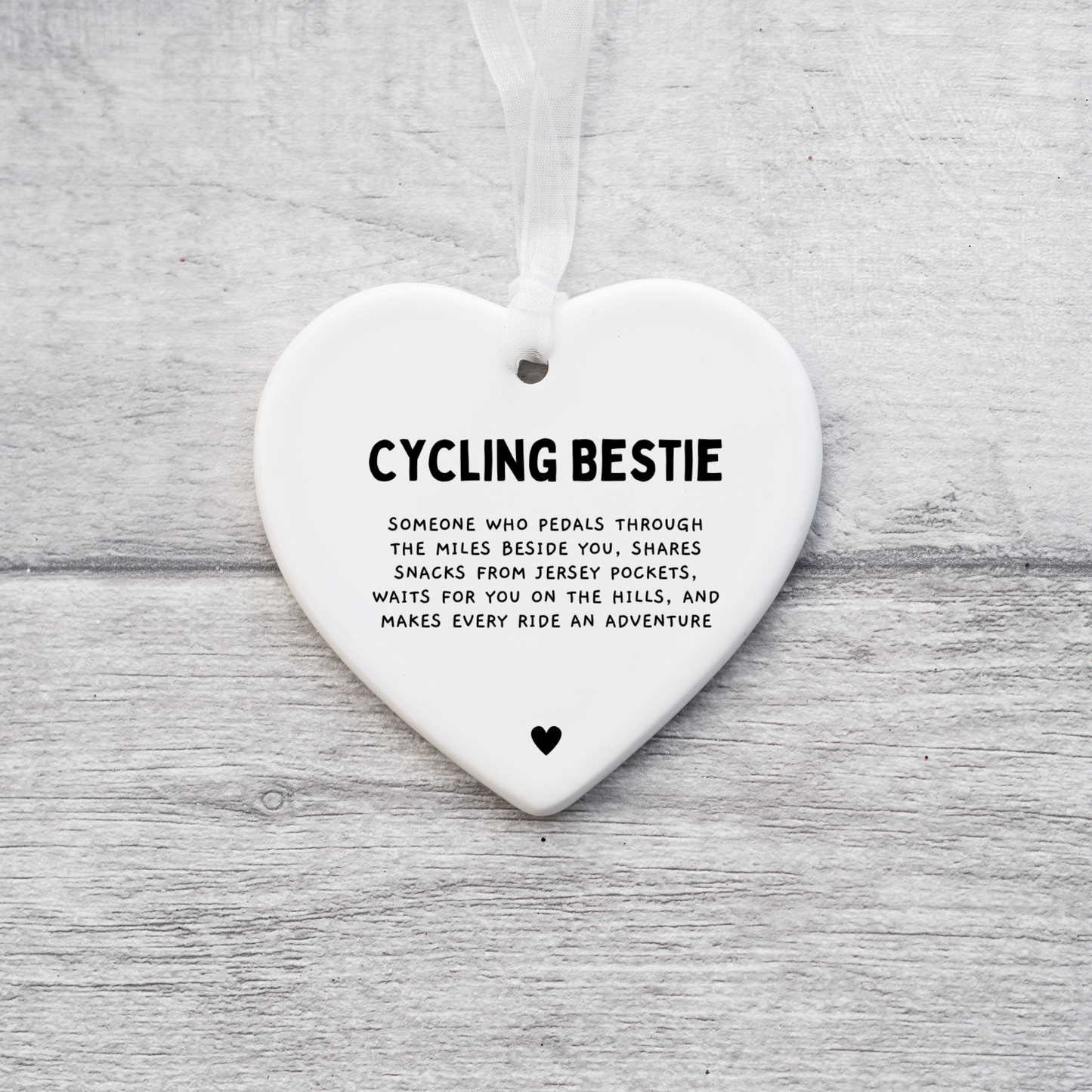 Cycling Bestie Definition Gift, Keepsake gift, Ceramic Heart, Cycling lover, Cyclinggift, Friendship gift