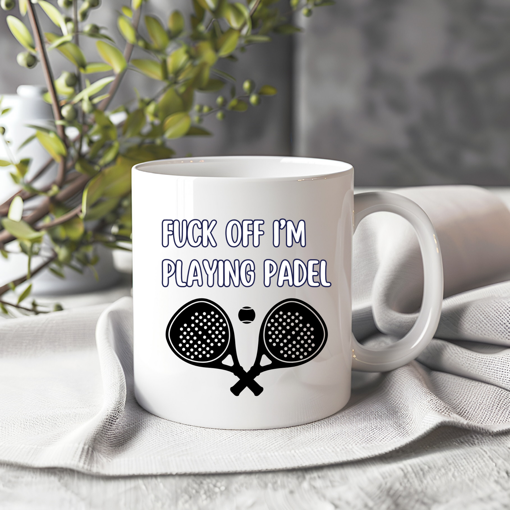 Padel Mug, Funny Padel Mug - Peach and Pine