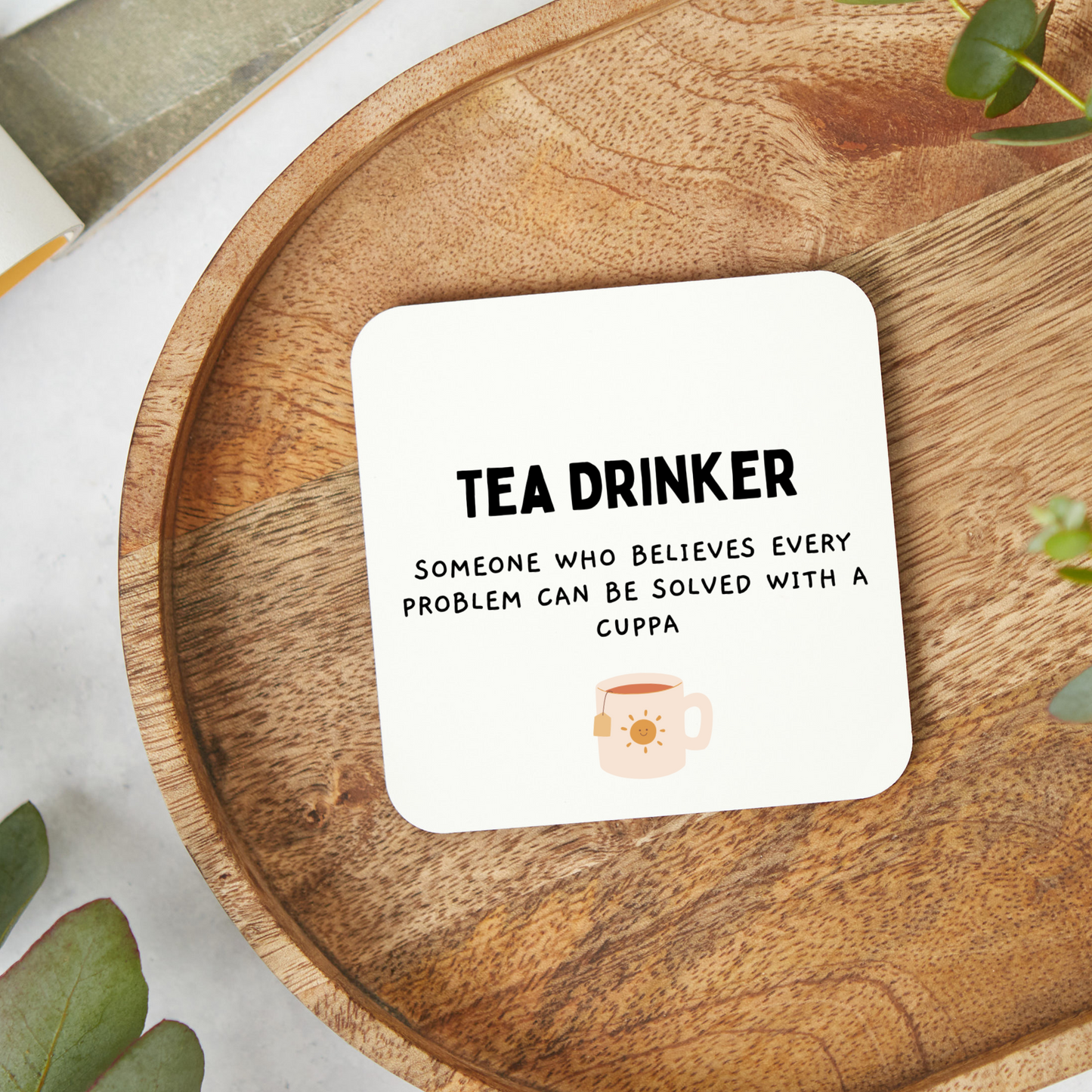 Funny Tea lover Coaster, Tea lover Gift, Funny Coaster, Gift for Tea lover, Rude Funny Coaster