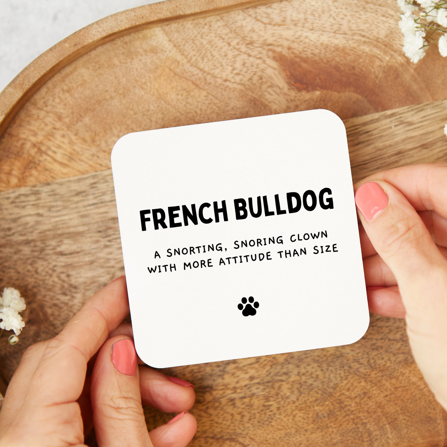Funny French bulldog Coaster, dog mum Gift, Funny Coaster, Gift for French bulldog lover , Rude Funny Coaster