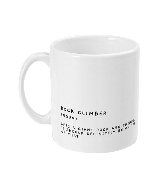 Rock Climber Mug, Climber mug, Rock Climbing Lover,Bouldering, Funny Mug - Peach and Pine