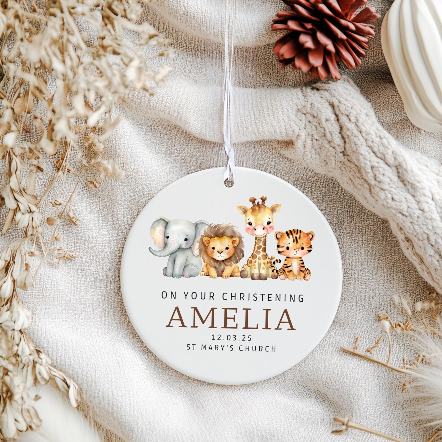 Christening ornament, Personalised Christening Gift, Christening Keepsake,Christening ceramic, CHR005