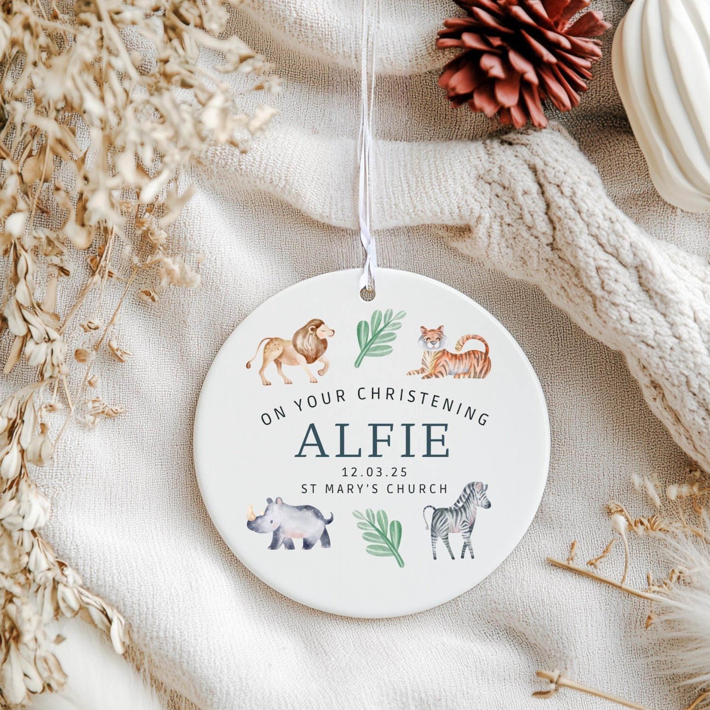 Christening ornament, Personalised Christening Gift, Christening Keepsake,Christening ceramic, CHR001