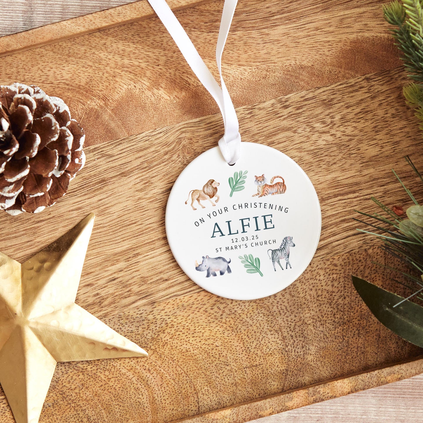 Christening ornament, Personalised Christening Gift, Christening Keepsake,Christening ceramic, CHR001