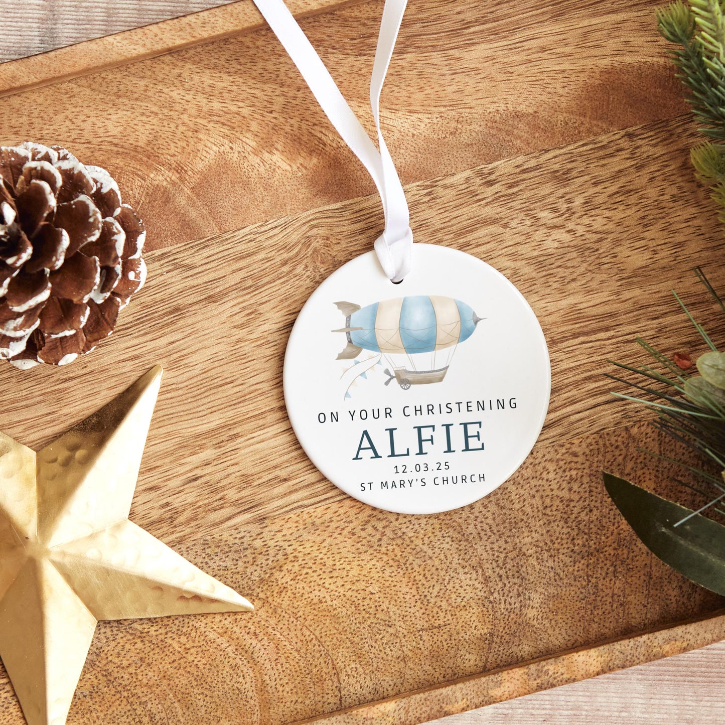 Christening ornament, Personalised Christening Gift, Christening Keepsake,Christening ceramic, CHR002