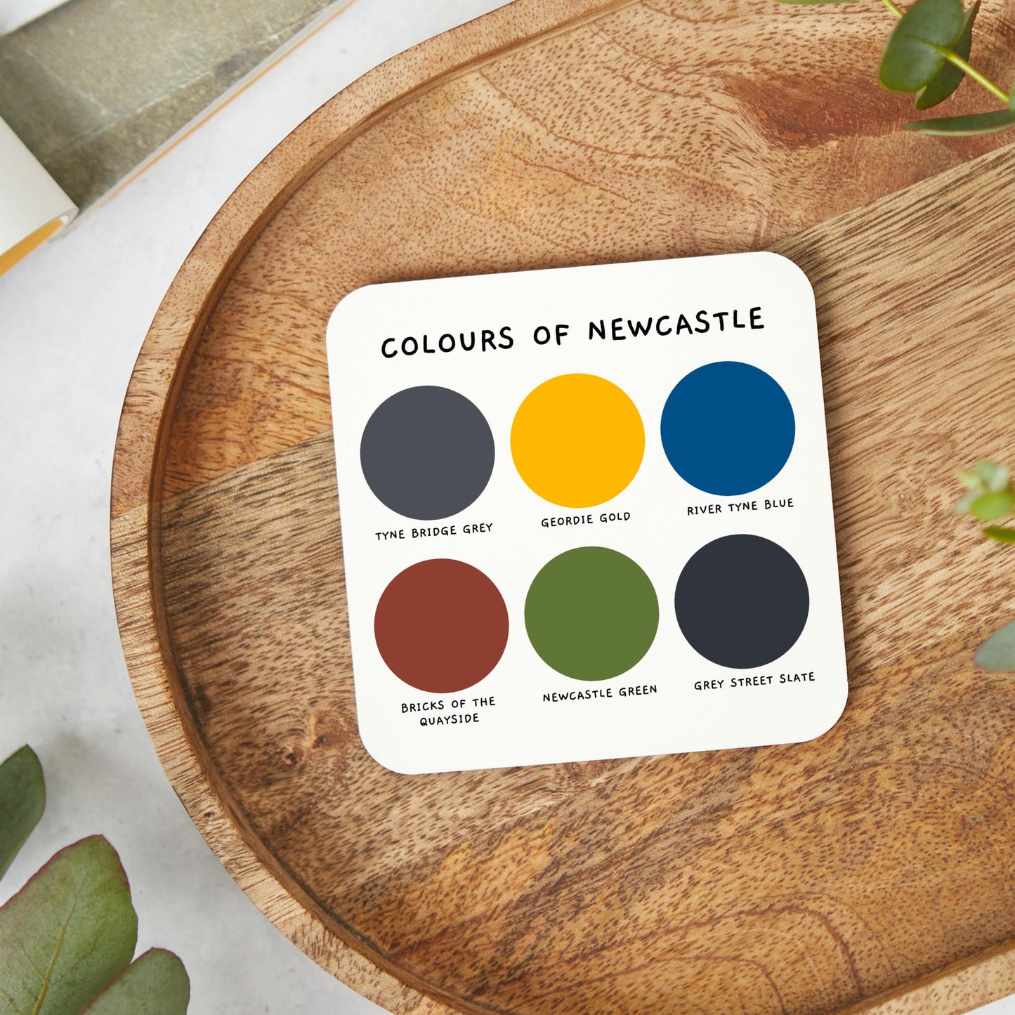 Colours of Newcastle Coaster, Newcastle Colours, Newcastle gift, funny coaster, COL01