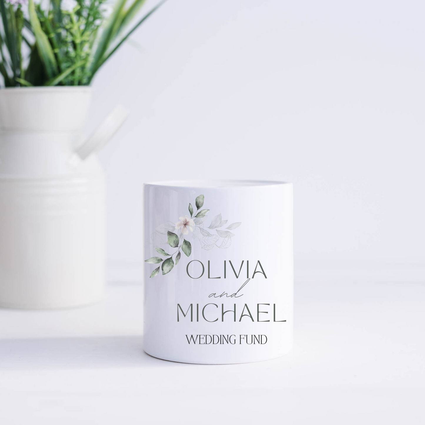 Engagement Gift, Wedding Fund Money Box, Personalised wedding pot