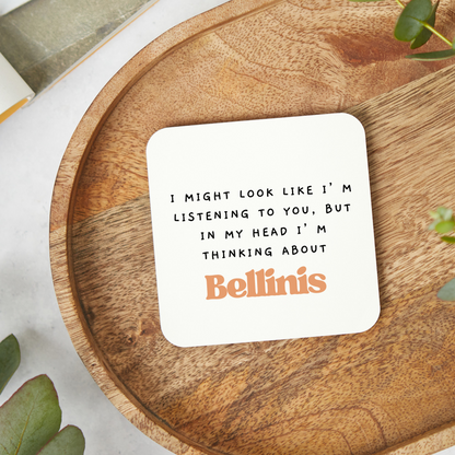 Bellini Coaster, Alcohol Drinks Gift,Stocking Filler, Bellini Lover, gifts,Cocktail Gift