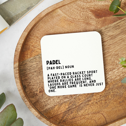 Padel Funny Definition, Funny Coaster, Definition Humor Gift, Padel Gift