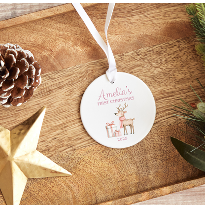 First Christmas Ornament, Baby's First Christmas Ornament, New Baby Ceramic Ornament, Christmas Keepsake