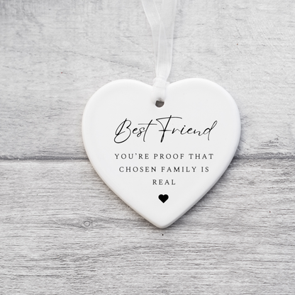 Best Friend Gift, Bestfriend Friendship Gift, Sentimental Friend Gift, inspirational Quote, Ceramic Keepsake Ornament
