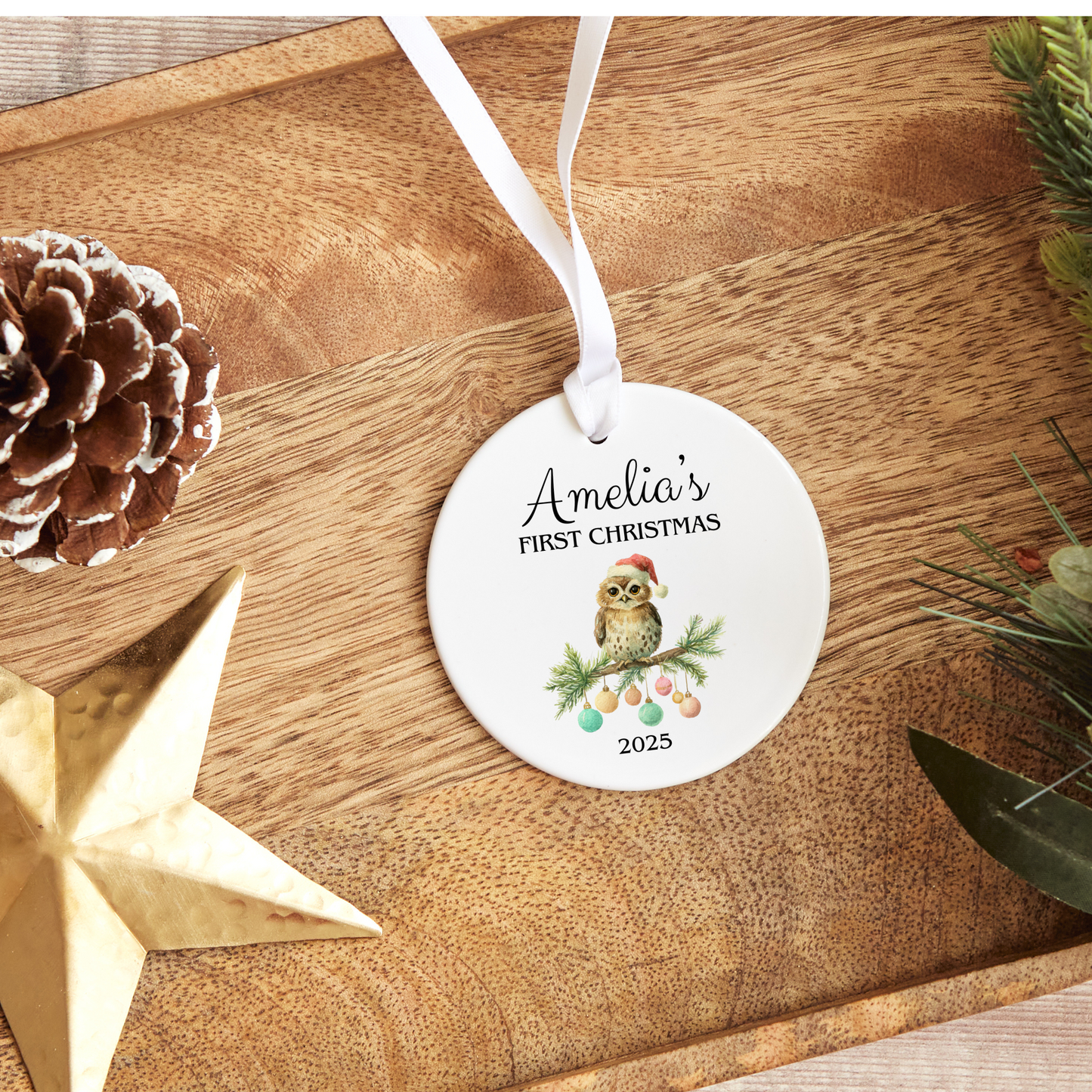 First Christmas Ornament, Baby's First Christmas Ornament, New Baby Ceramic Ornament, Christmas Keepsake (Copy)