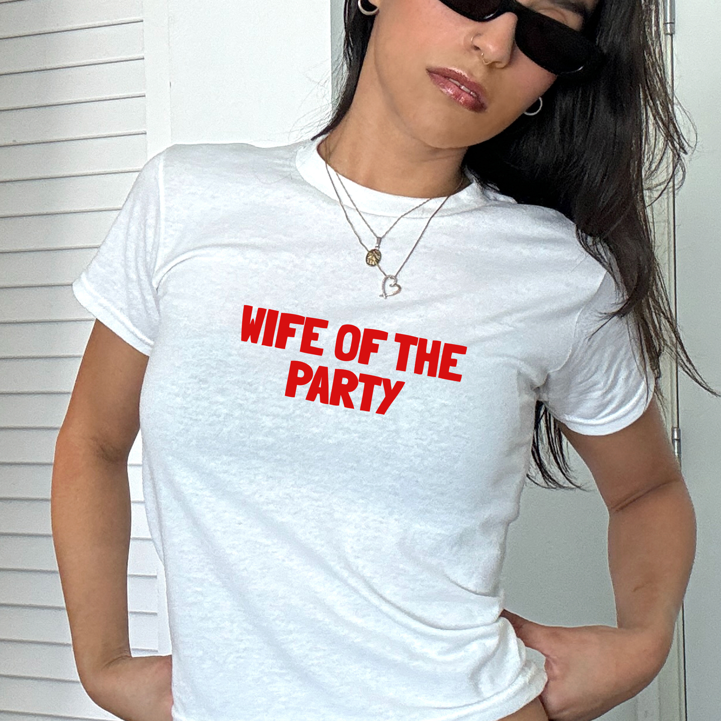 Wife of the Party Baby Tee | Hen Do Bride Outfit | Bridal Shower Gift | Bachelorette Party Top