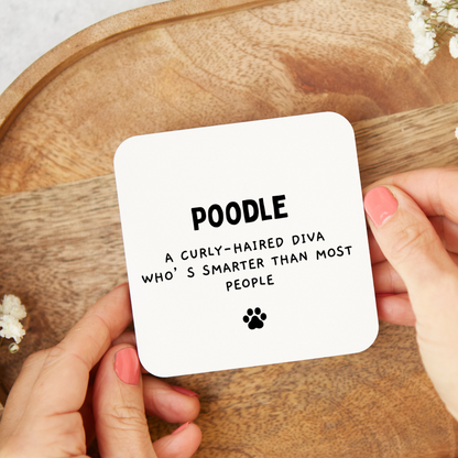 Funny poodle Coaster, dog mum  Gift, Funny Coaster, Gift for poodle  lover , Rude Funny Coaster