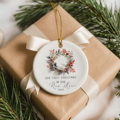 Personalised First Christmas in New Home, New Home Christmas Ornament