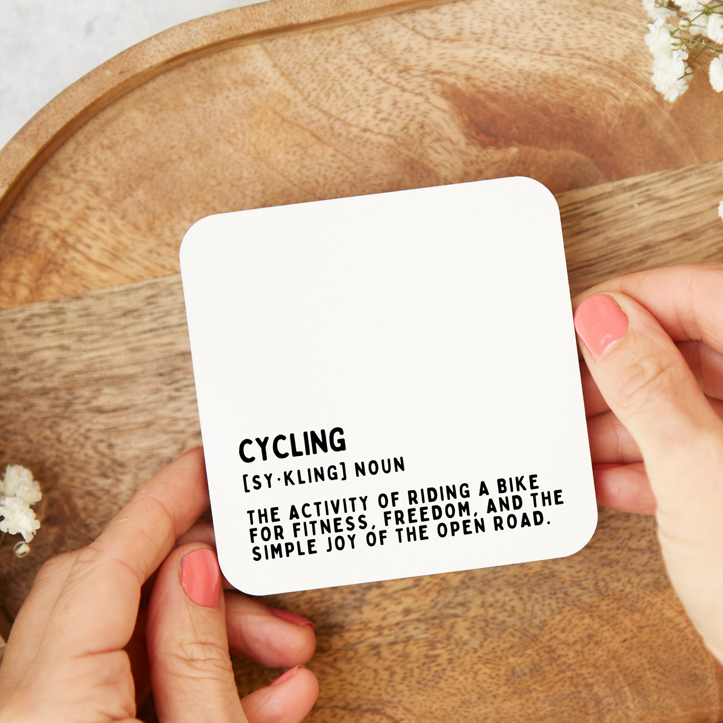 Cycling Funny Definition, Funny Coaster, Cycling Lover Gift, Cycling Lover Gift