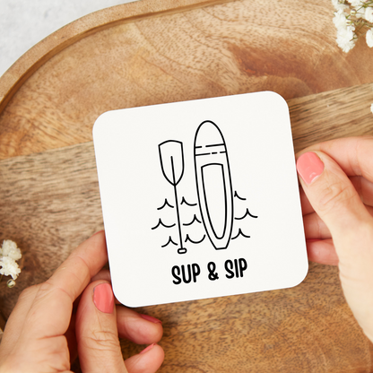 Paddle Board Coaster, Funny Paddle Boarding Coaster, Paddle Boarding Gift