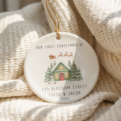 Personalised First Christmas in New Home, New Home Christmas Ornament