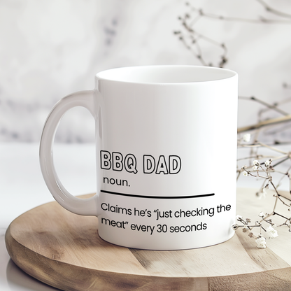 Funny BBQ Dad Mug, BBQ Definition Mug, Grilling Dad Coffee Cup, Father’s Day Gift for BBQ Lover, Barbecue Dad Mug Gift