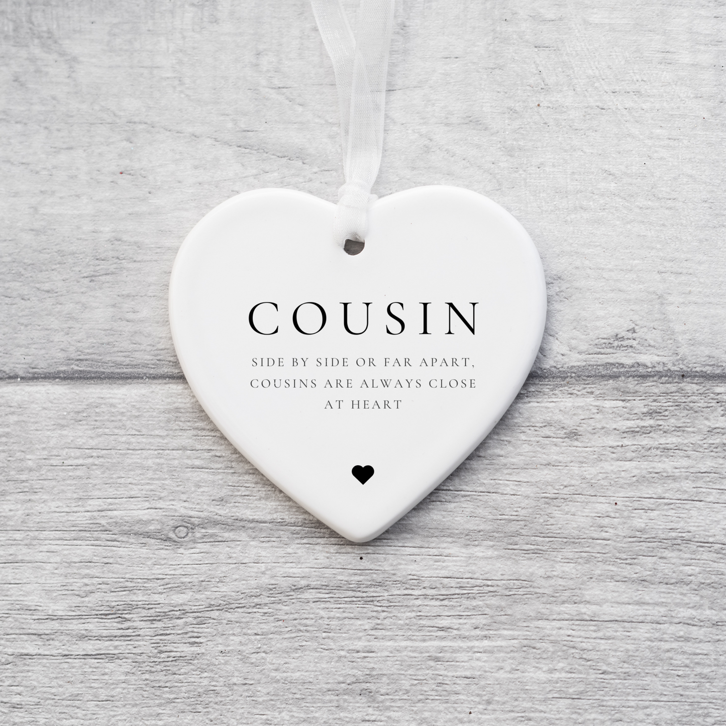 Cousin Gift, Sentiment Cousin Gift, Ceramic Heart, Keepsake  gift