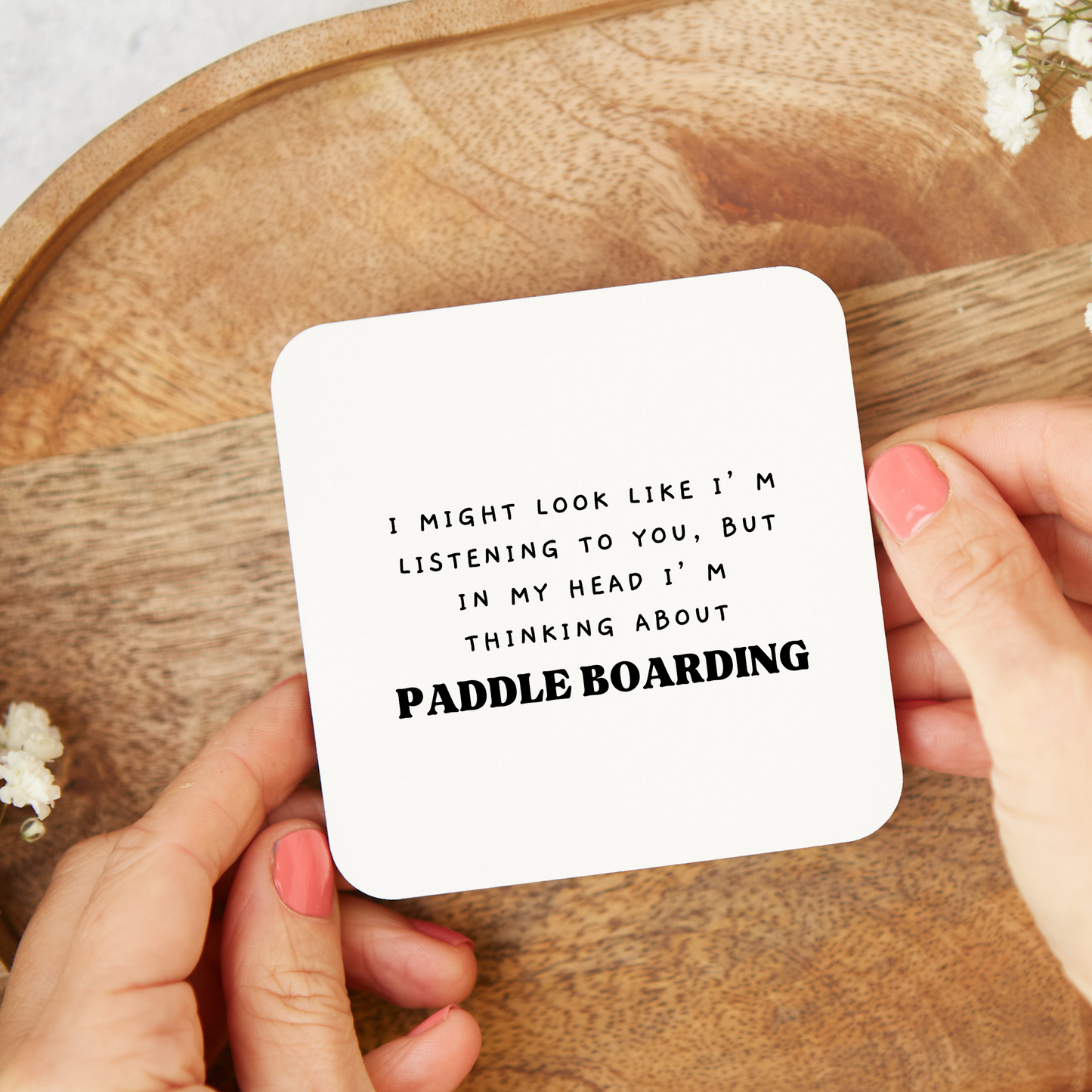 Paddle Board Coaster, Funny Paddle Boarding Coaster, Paddle Boarding Gift