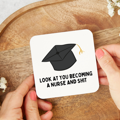 Nurse Coaster, New Nurse gift, Funny Coaster, Medical Student, New Job Gift