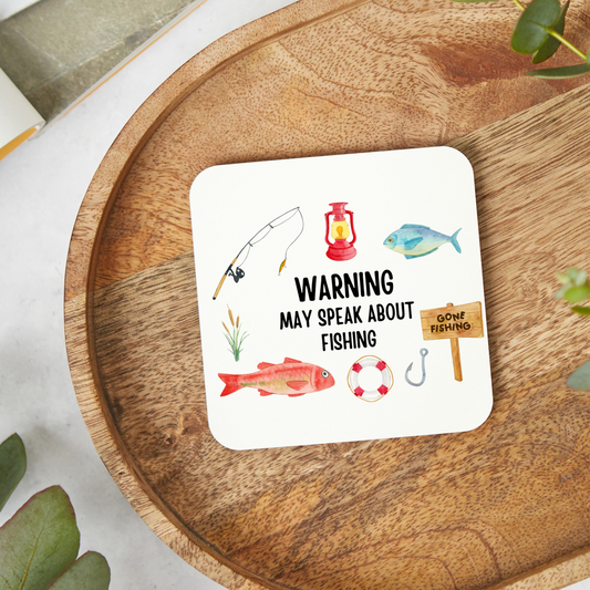 Fishing Coaster, Personalised Fishing Coaster, Father's Day Gift, Fishing Lover Gift (Copy) (Copy)