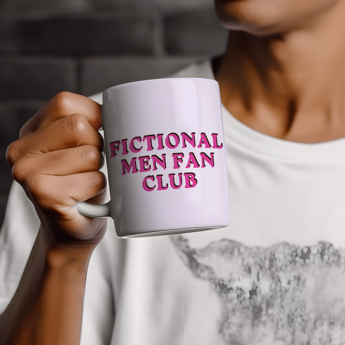 White mug featuring a romance book lover design, perfect gift for readers, bookworms, romance fans and BookTok enthusiasts.