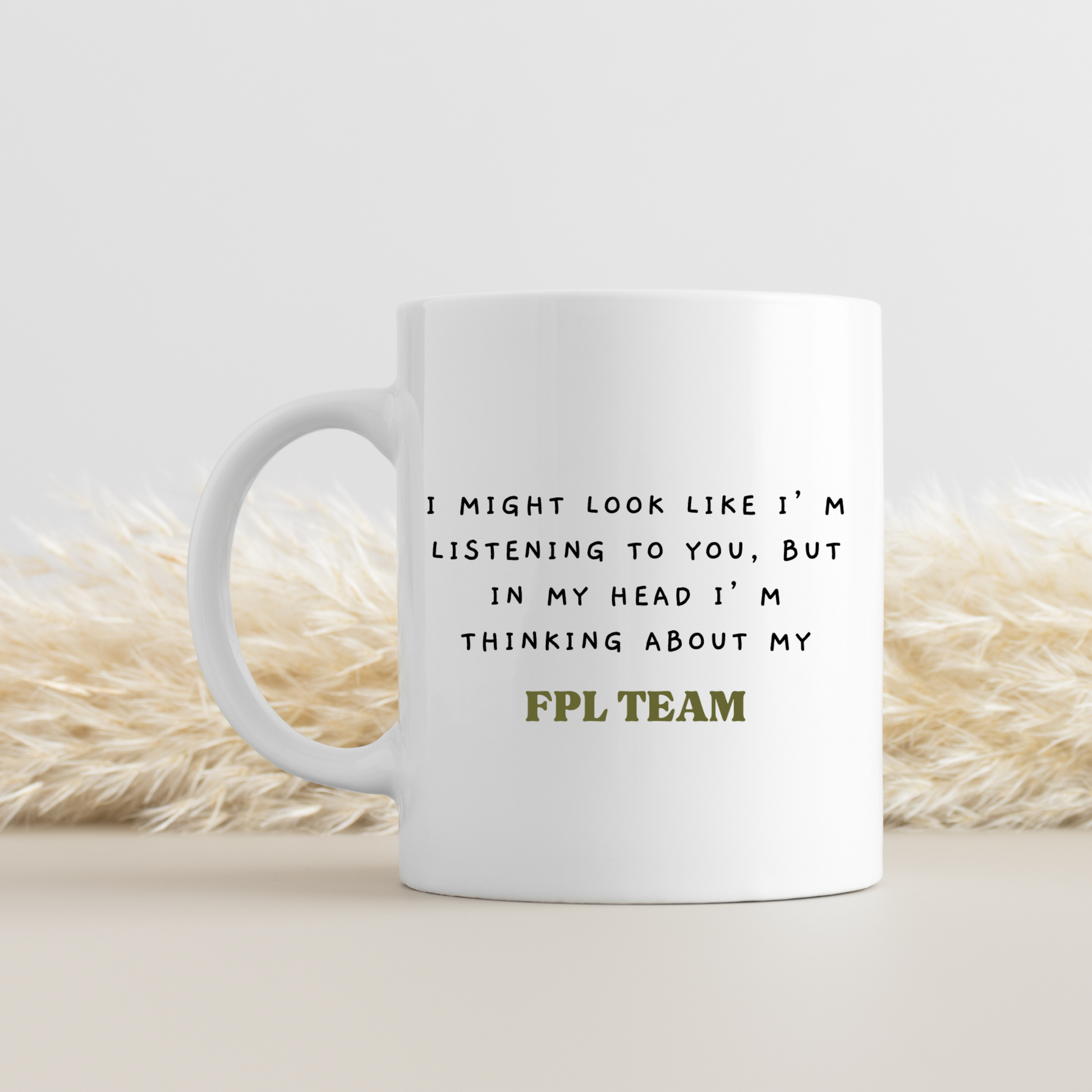 Football Mug, Funny Gift, Football Gift Idea, Christmas Gift, Footballer Lover, FPL Mug - Peach and Pine