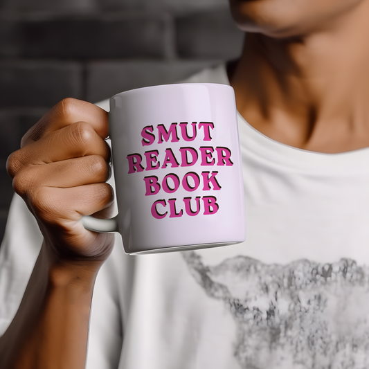 White mug featuring a romance book lover design, perfect gift for readers, bookworms, romance fans and BookTok enthusiasts.