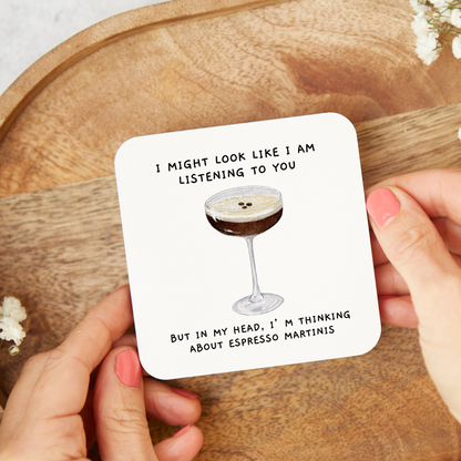 Espresso Martini Coaster, Alcohol Drinks Gift,Stocking Filler, Espresso Martini Lover, gifts,Cocktail Gift