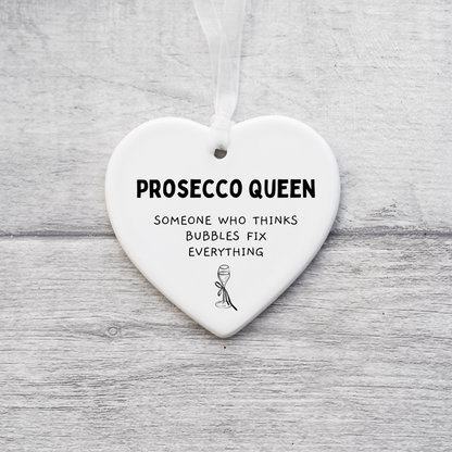 Prosecco lover gift, Prosecco lover ceramic ornament