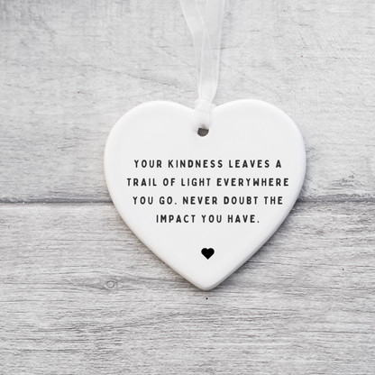 Friendship Gift, Sentimental Friend Gift, inspirational Quote, Ceramic Keepsake Ornament