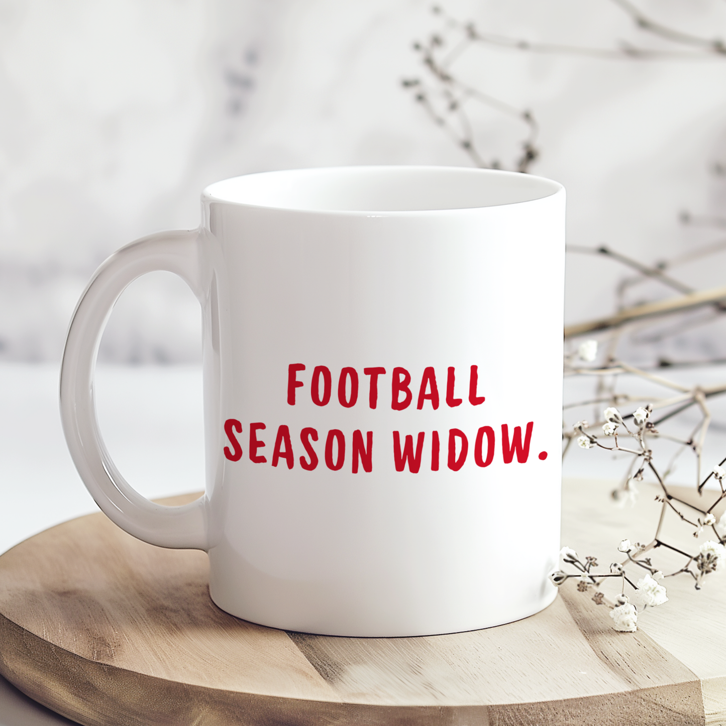 Football Season Widow Mug, Funny Football Mug,Cute Couple Gift,Anniversary Birthday Mug