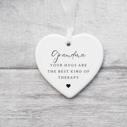 Grandma Keepsake Ceramic Ornament, Gift for Mother's Day, Gift Grandma, Heartfelt Ceramic Decoration Keepsake,Thoughtful Gift for Grandma