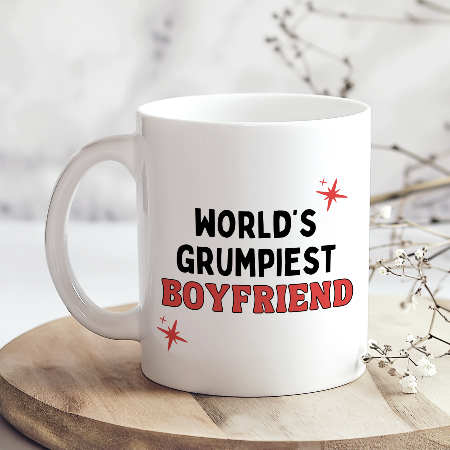 Funny World’s Grumpiest Boyfriend Mug, Humorous Boyfriend Gift,Sarcastic Coffee Mug,Birthday Gift for Boyfriend